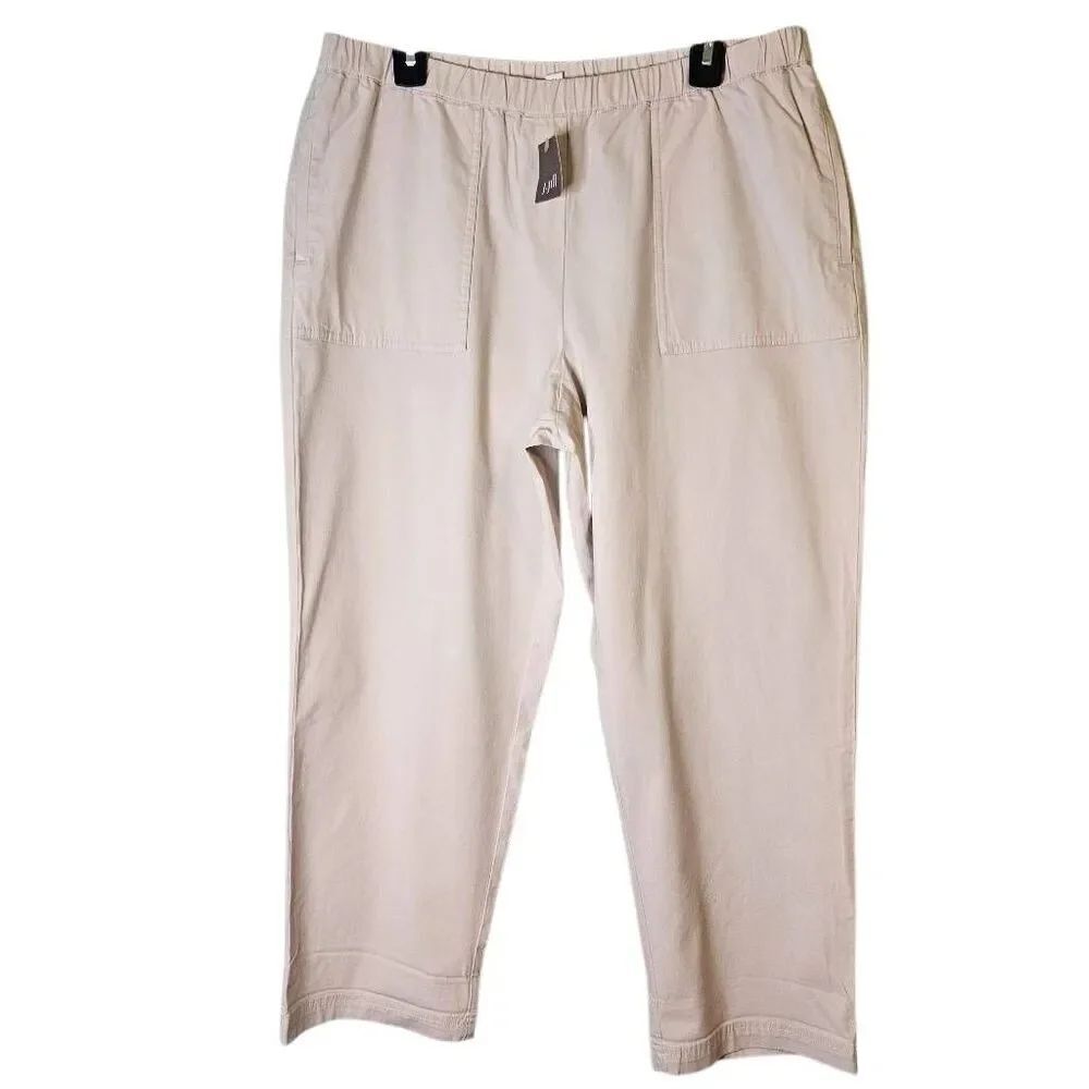 J.Jill pull on cropped pants, beige. LP NWT #983